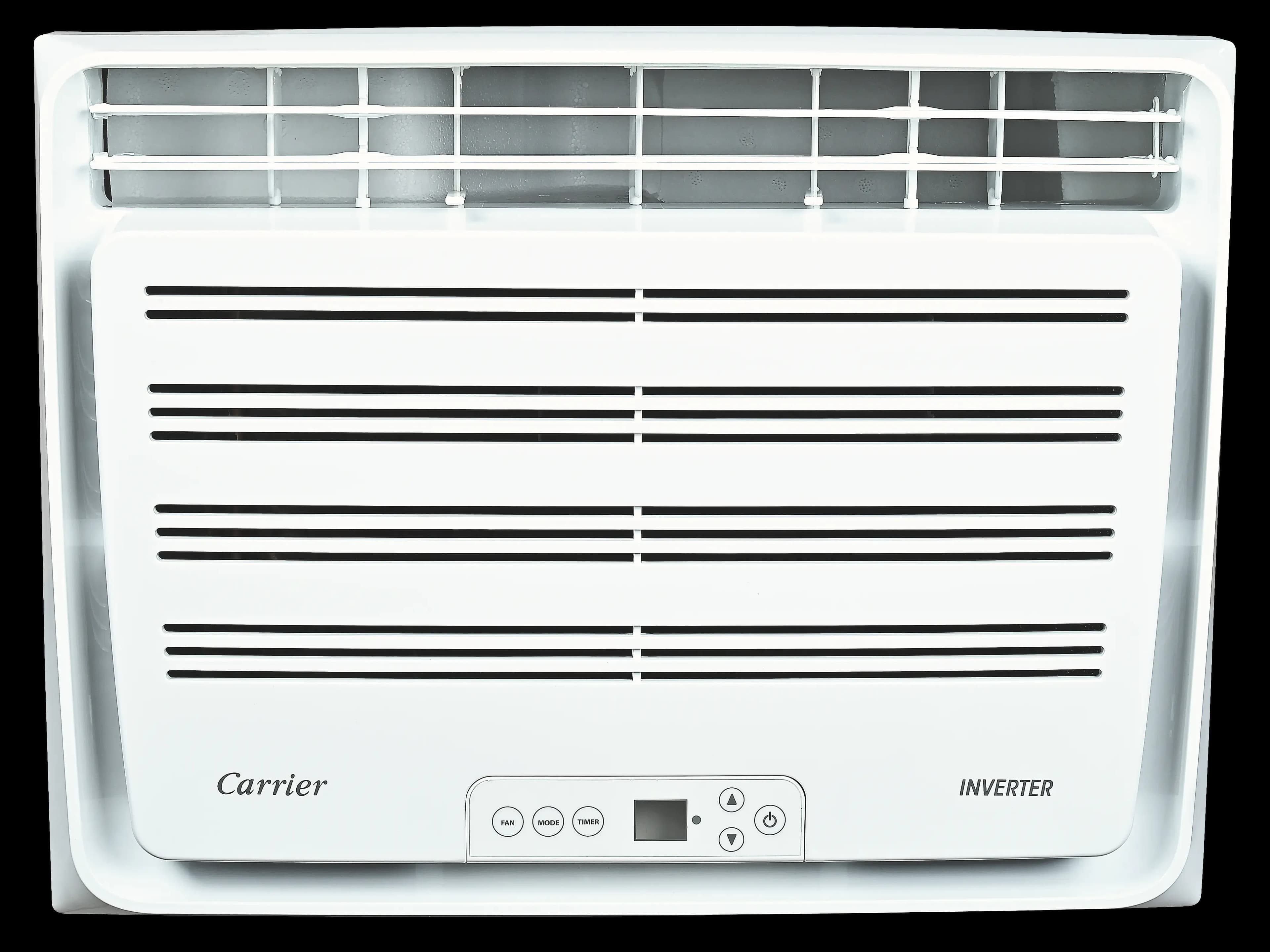 Energy saving white window type inverter aircon with remote and 12 hour timer on aircon for controlled duration and use