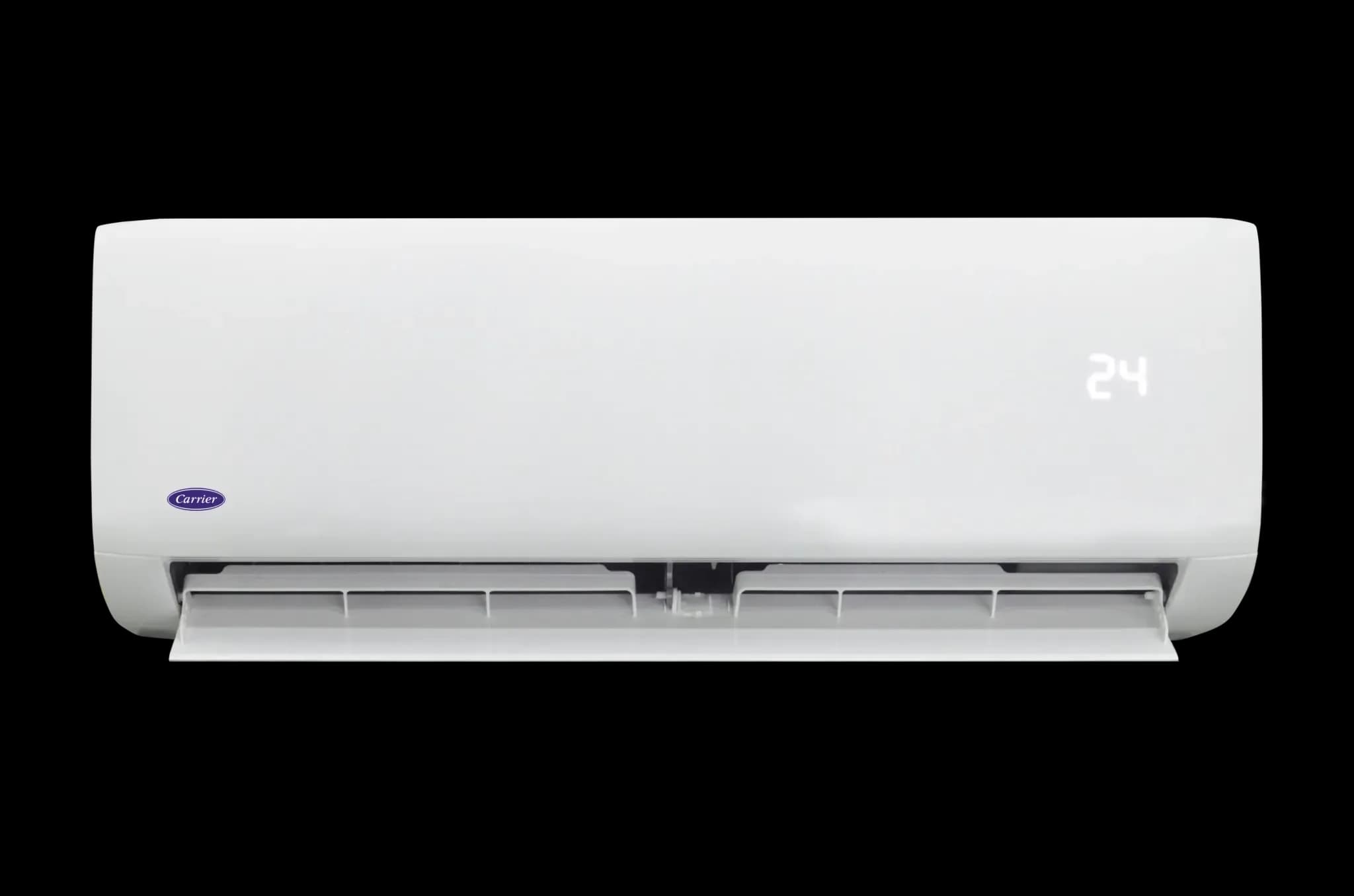Front view of Carrier Optima split type aircon with efficient aircon energy and cooling everywhere with Follow Me function