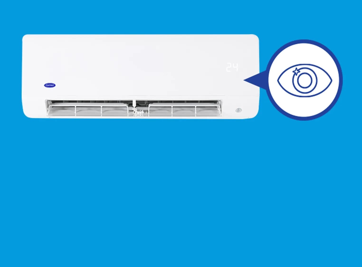 Intelligent eye sensor in aircon front panel turns the AC to Eco mode when no human presence is detected