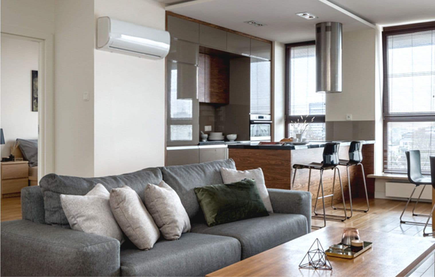 Energy efficient Carrier split type inverter aircon that properly cools each corner of a home